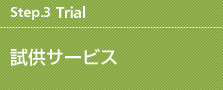 Step.3 Trial 試供サービス